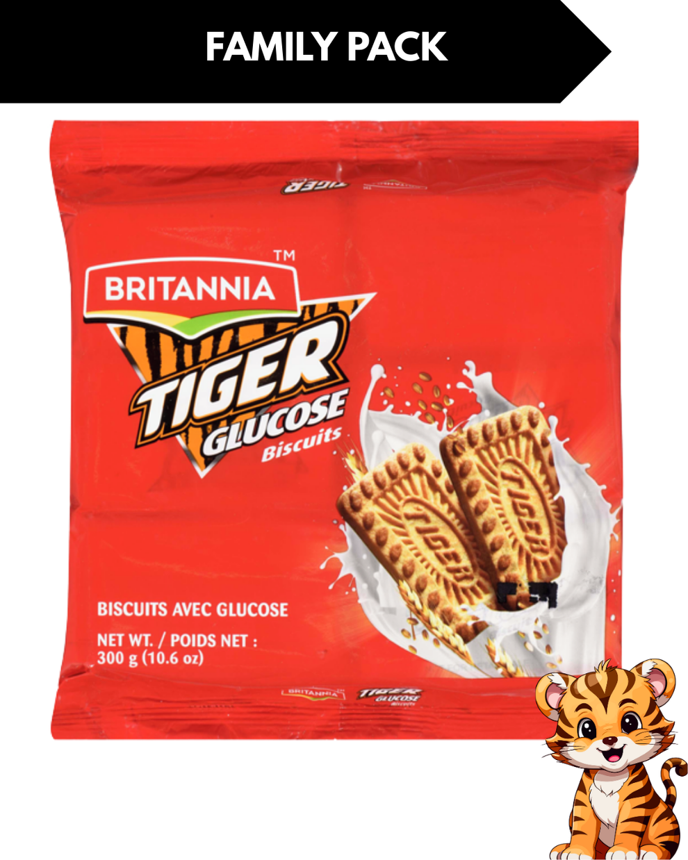Tiger Glucose Biscuit Family Pack | 300 g | Arora22
